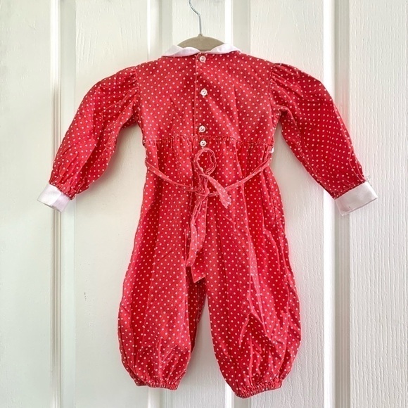 Vintage Betti Terell red polka dot Romper 24 month toddler  One-Piece jumpsuit - Picture 7 of 8
